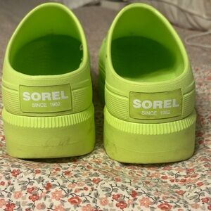 Sorel mules size 11 lime green